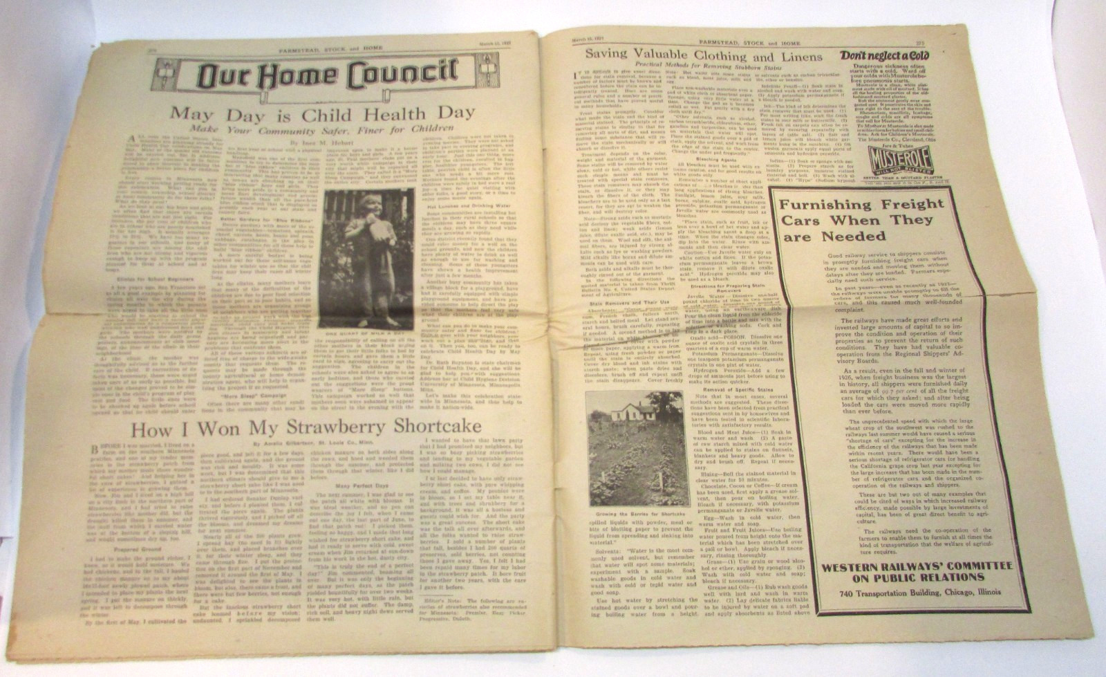 Primitive Old January 1925 Farmstead Stock Home Newspaper Antique Magazine 12×15