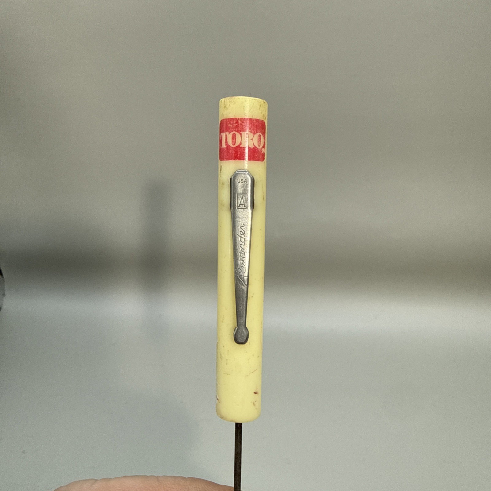 Vintage TORO Advertising Pocket Allen Wrench with Clip Alexander USA 1/32”