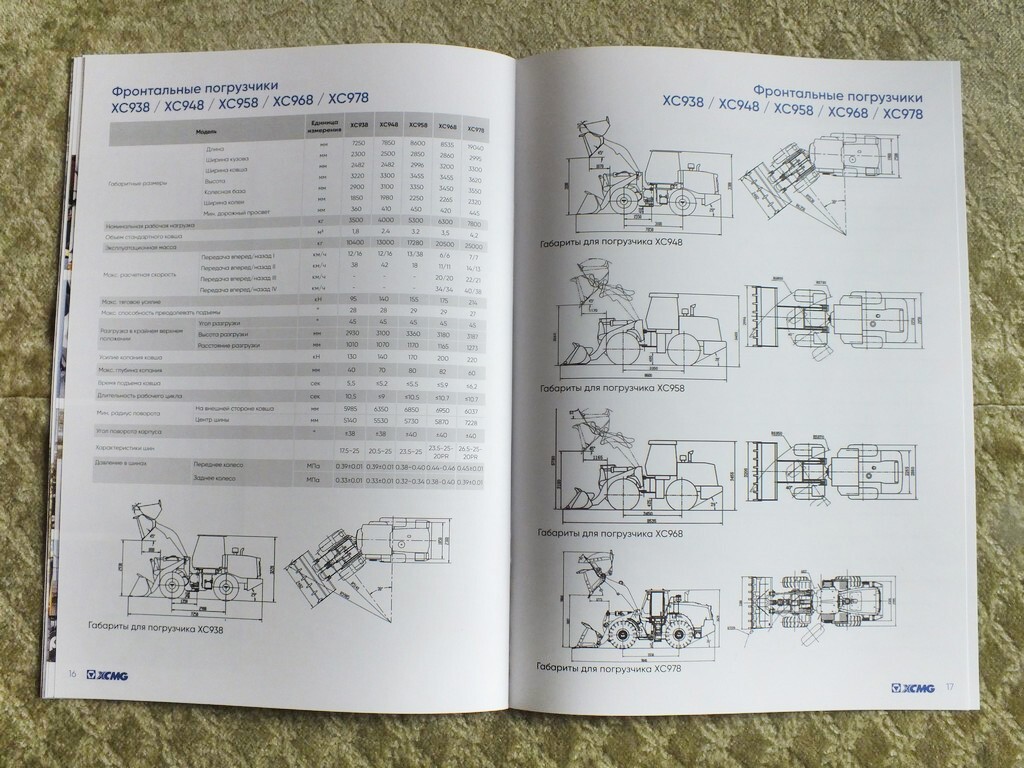 XCMG LW / XC9 Series Front Loaders Construction Equipment Brochure 2024
