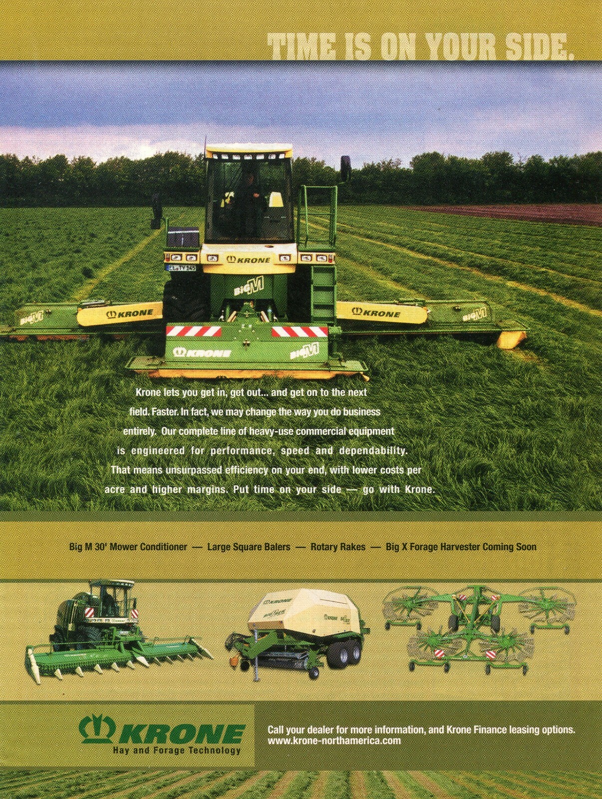2004 Print Ad of Krone Big M Mower Conditioner, Square Baler, Big X Harvester