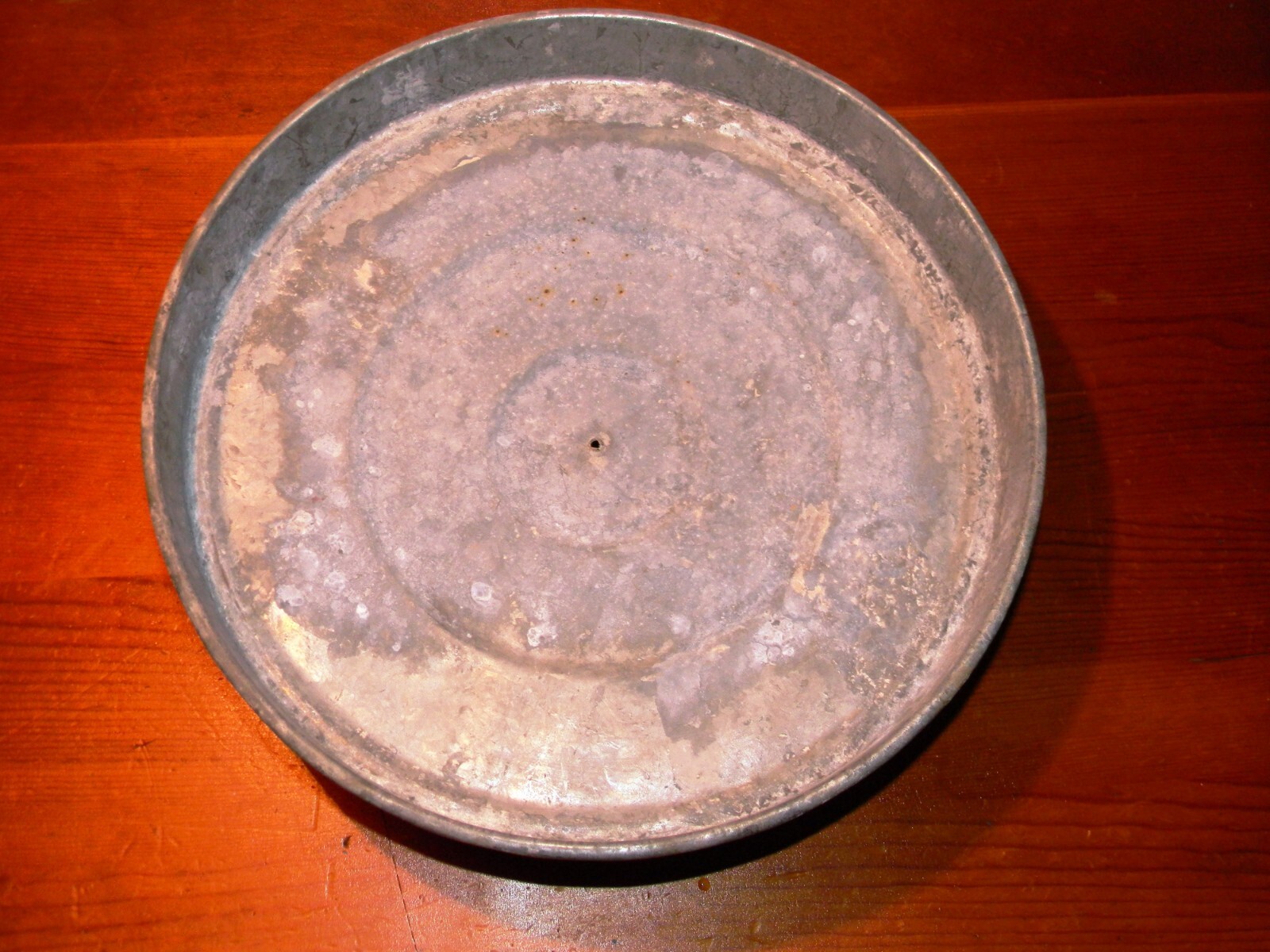 VINTAGE HAND BUCKET INDIAN LABEL 11 INCH TALL ZINC COATED WITH HANDEL PAIL