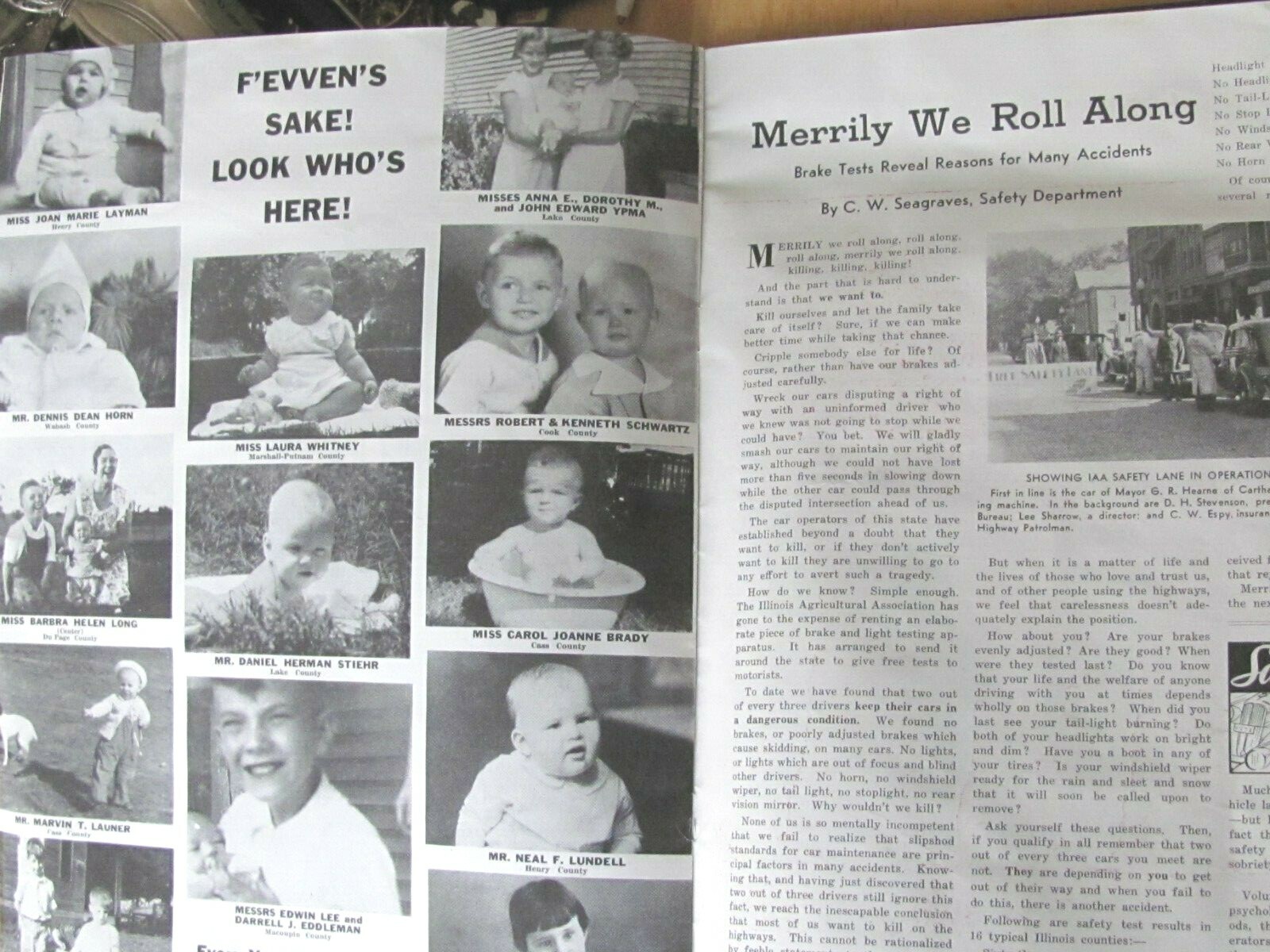 1935 MAGAZINE ILLINOIS AGRI ASSN ( FARM BUREAU – FARM SUPPLY GROUP) , BASEBALL