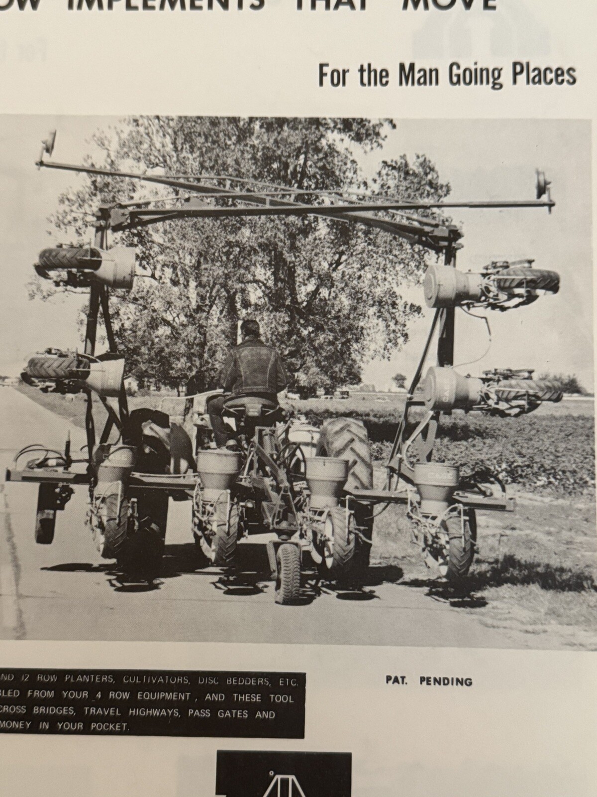 Vtg 50&rsquo;s Paul Abbot Co Farm Tool Folding Implement Carrier 2 Page Sales Brochure