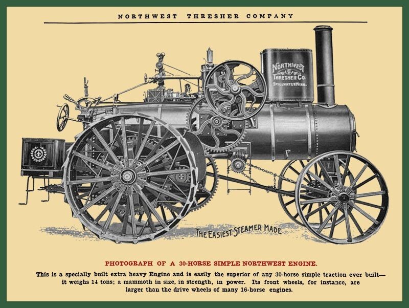 1905 Northwest Steam Traction Engine NEW Metal Sign: 12×16&Prime; Ships Free
