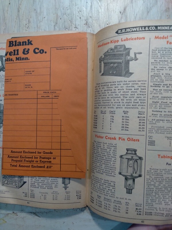 1938 R.R. Howell & Co. Thresher & Power Farming Supplies Saw Mill Accessories