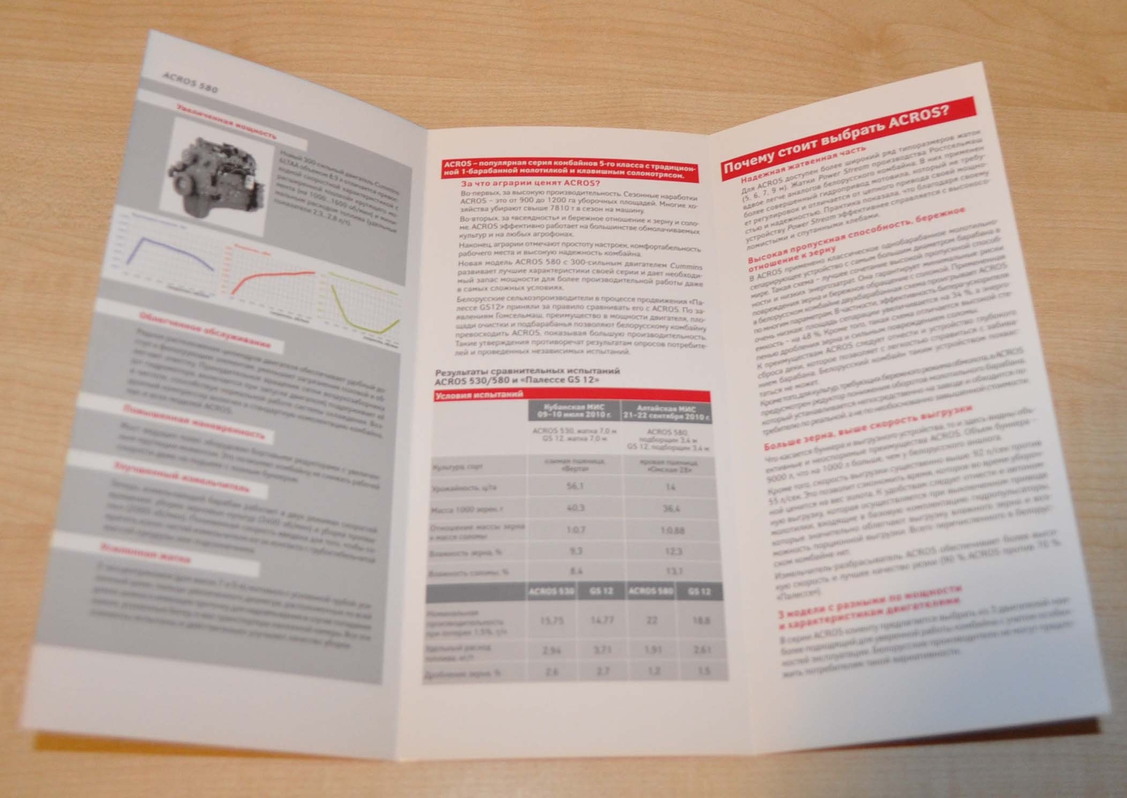 Rostselmash Acros 530 560 580 Combine Harvester Russian Brochure Prospekt