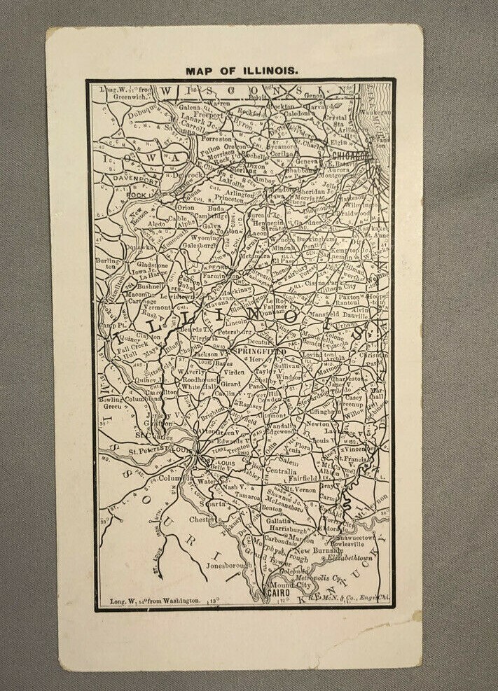 1880s HUBER Engines THRESHERS Farm Advertising ILLINOIS MAP Victorian TRADE CARD