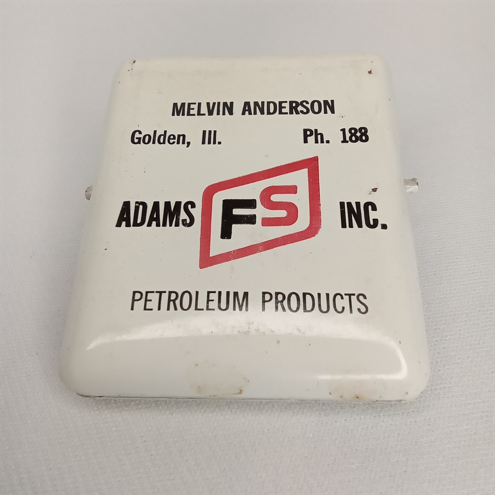 Vintage 1950s Agricultural Advertising Clip Adams FS Petroleum Golden Illinois