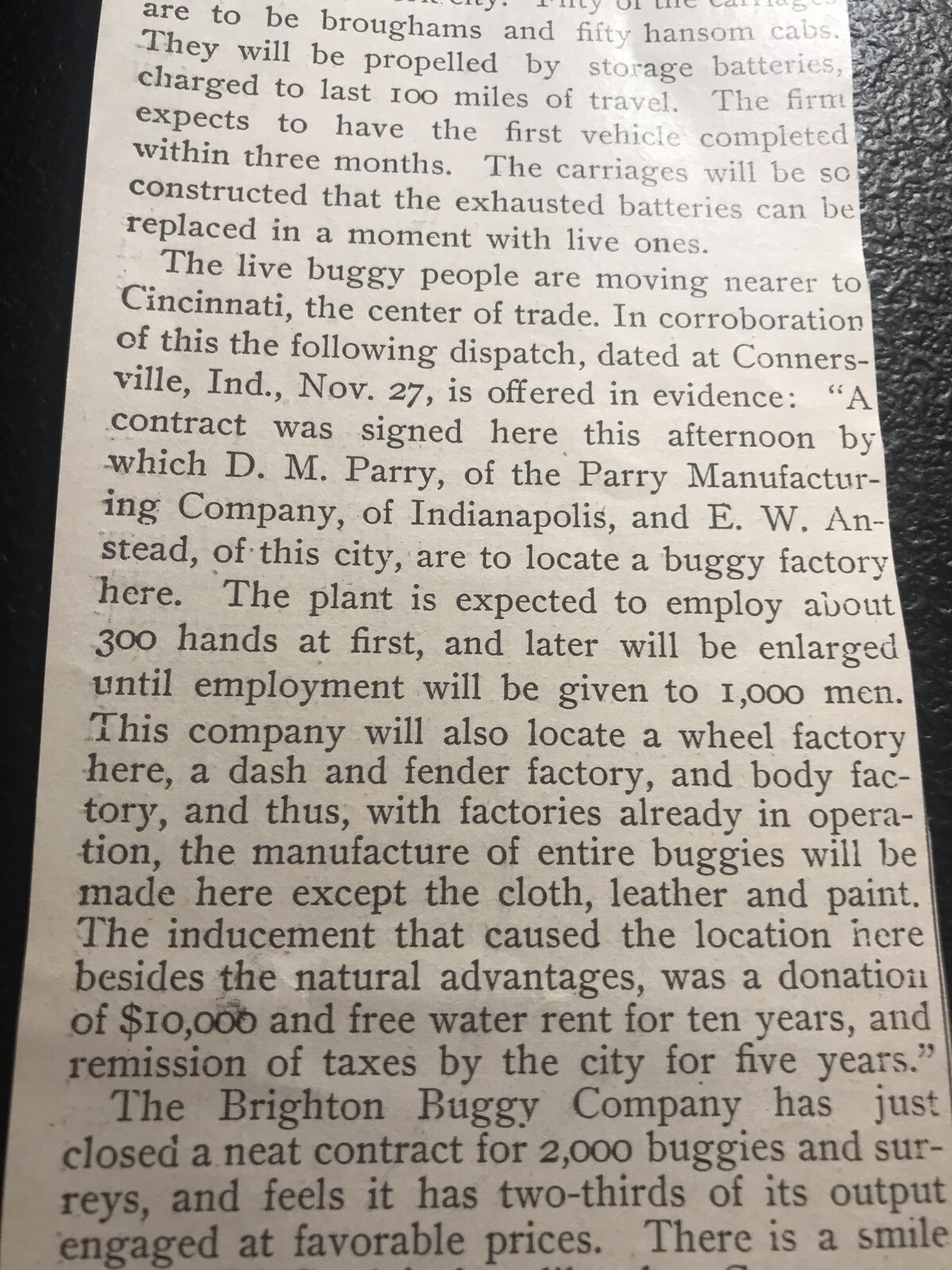 ORIGINAL 1897 Wagons – Carriages – Buggies Manufacturing Article Cincinnati Ohio