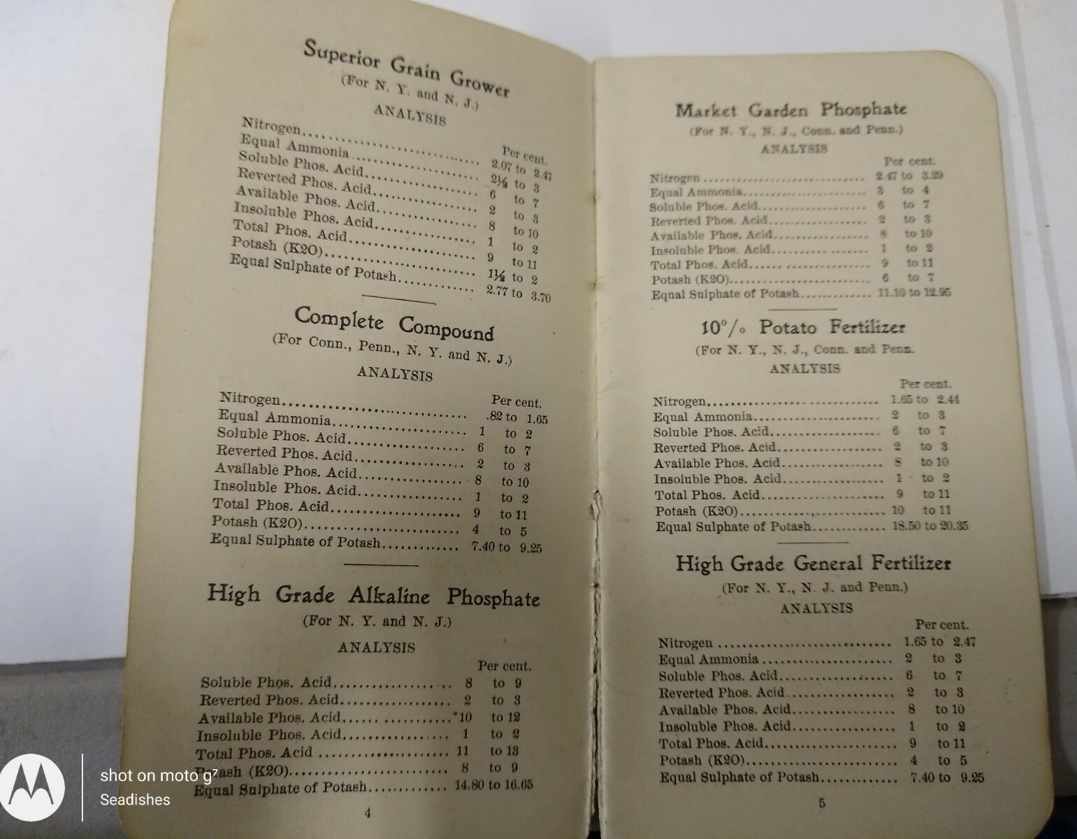 1909-1910 North Western Fertilizing Co Animal Bone Fertilizer Booklet St Louis