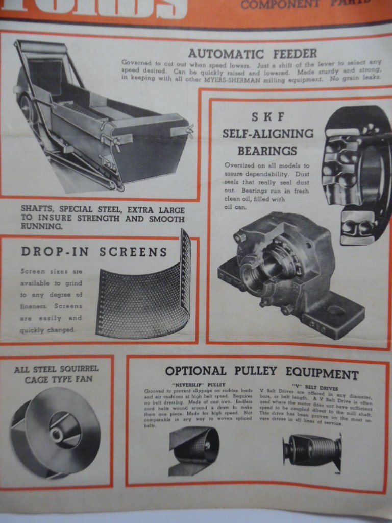 c.1940s Myers-Sherman Co Fords Industrial Hammer Mill Catalog Brochure Vintage