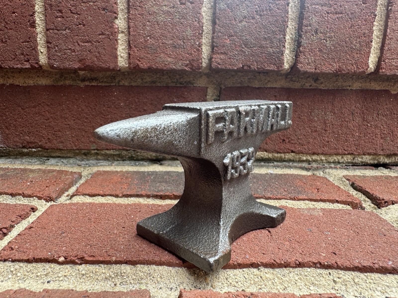 FARMALL 1932 Cast Iron Embossed Mini Anvil – Blacksmith Farm Tractor