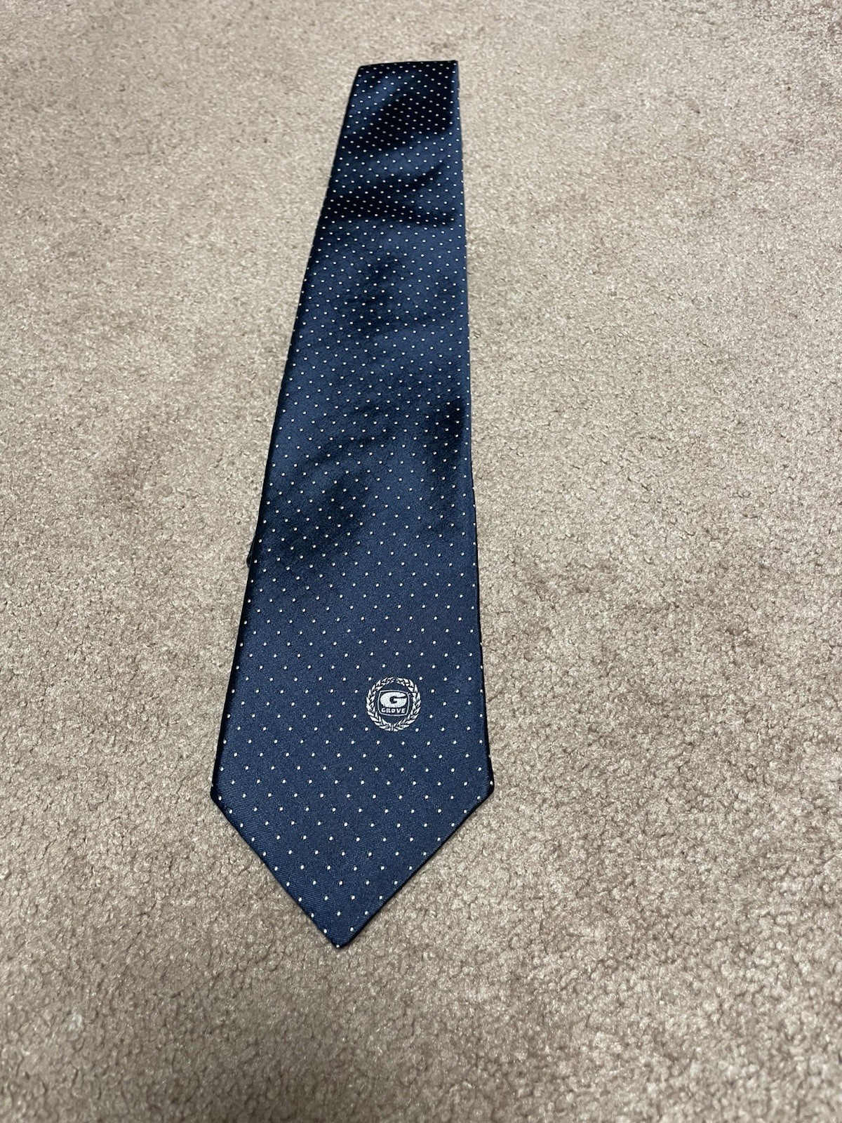Mens Tie Grove Worldwide Manufacturing Cranes Givenchy Monsieur Blue Silk Rare