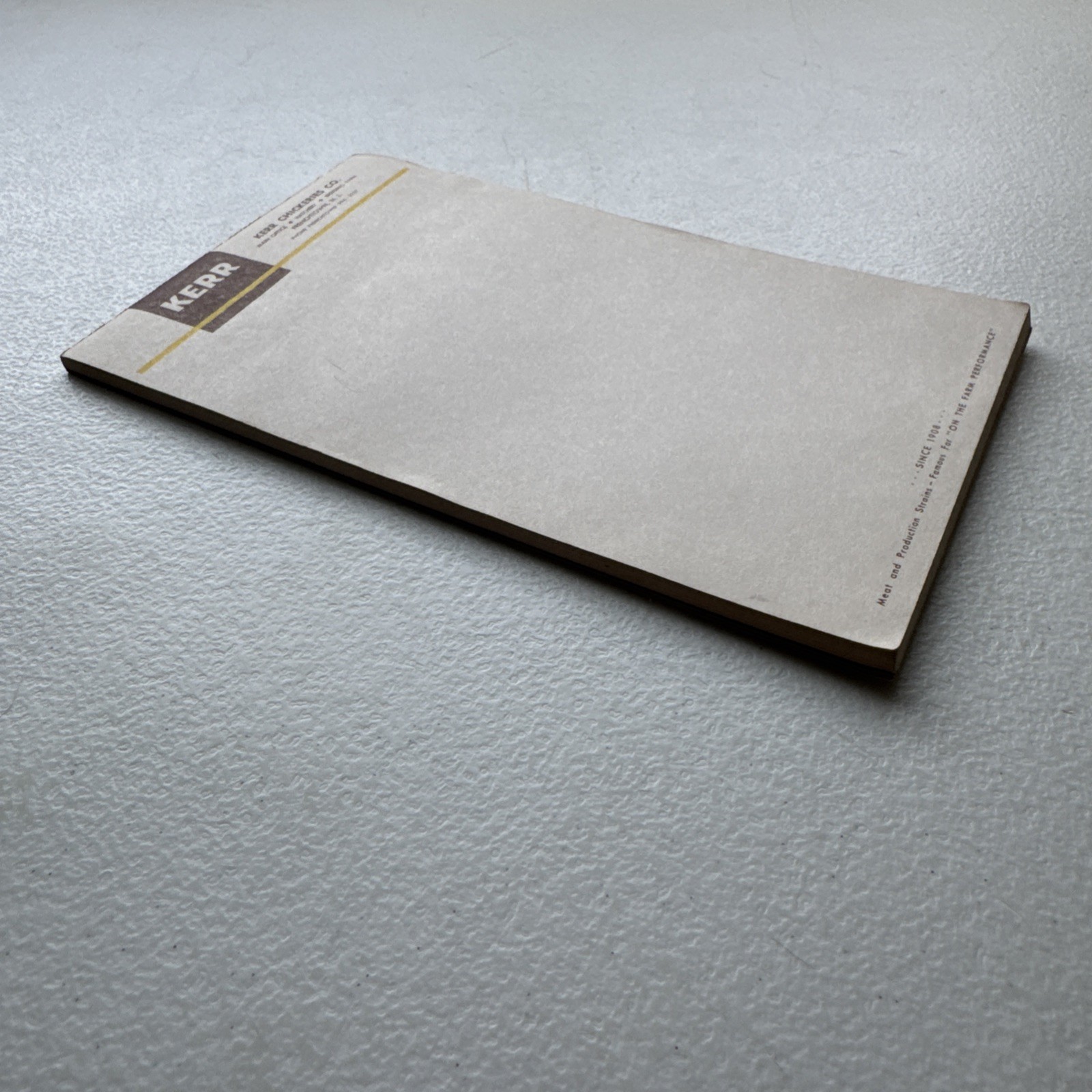 Kerr Chickeries Co. Frenchtown, NJ Vintage Notepad Paper Tablet