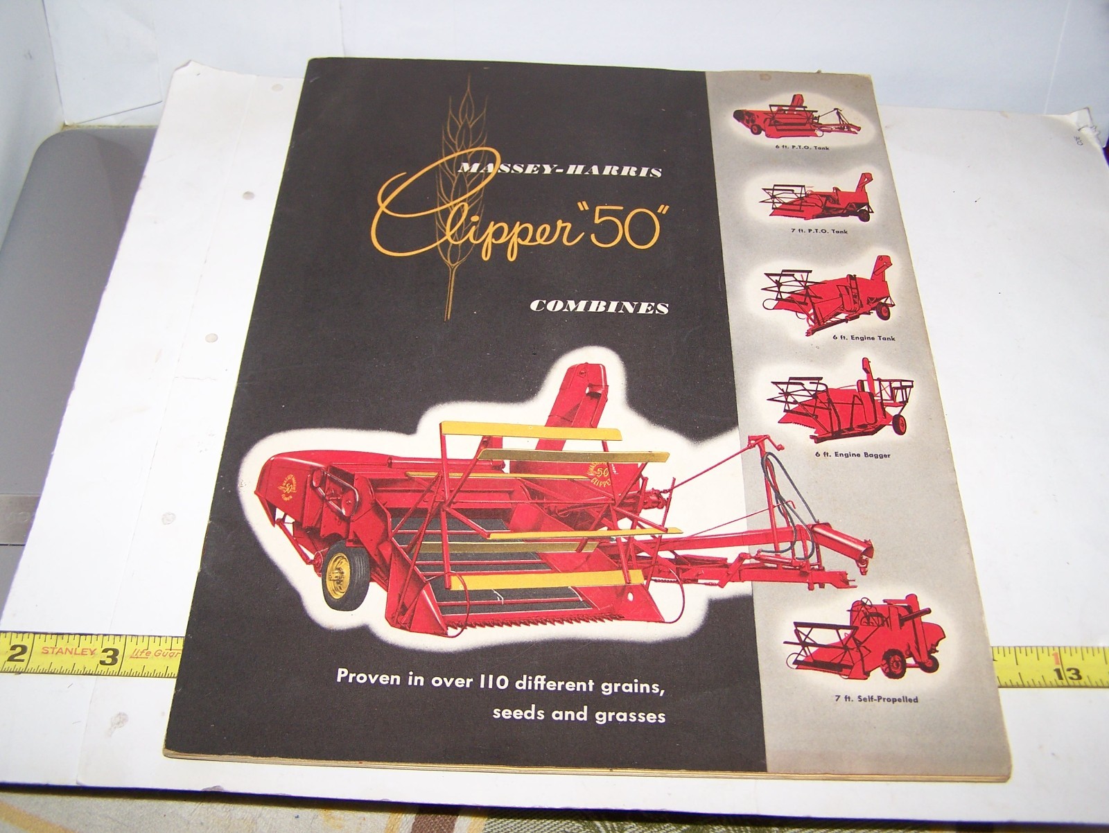 MASSEY HARRIS CLIPPER 50 Combine Sales Brochure Catalog Farm Tractor Steam Motor