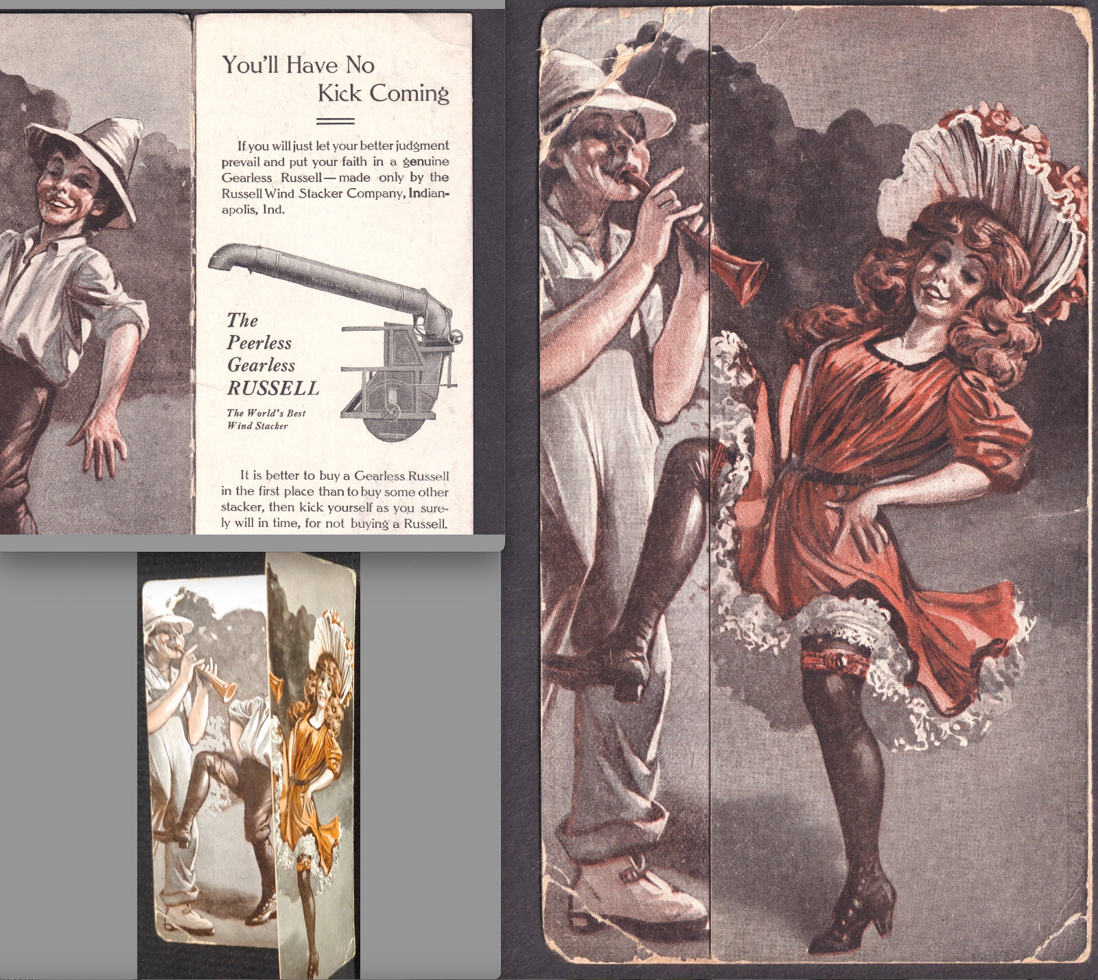 Russell Wind Stacker Risque Farmers Daughter-to-Son Transistion Comic Trade Card