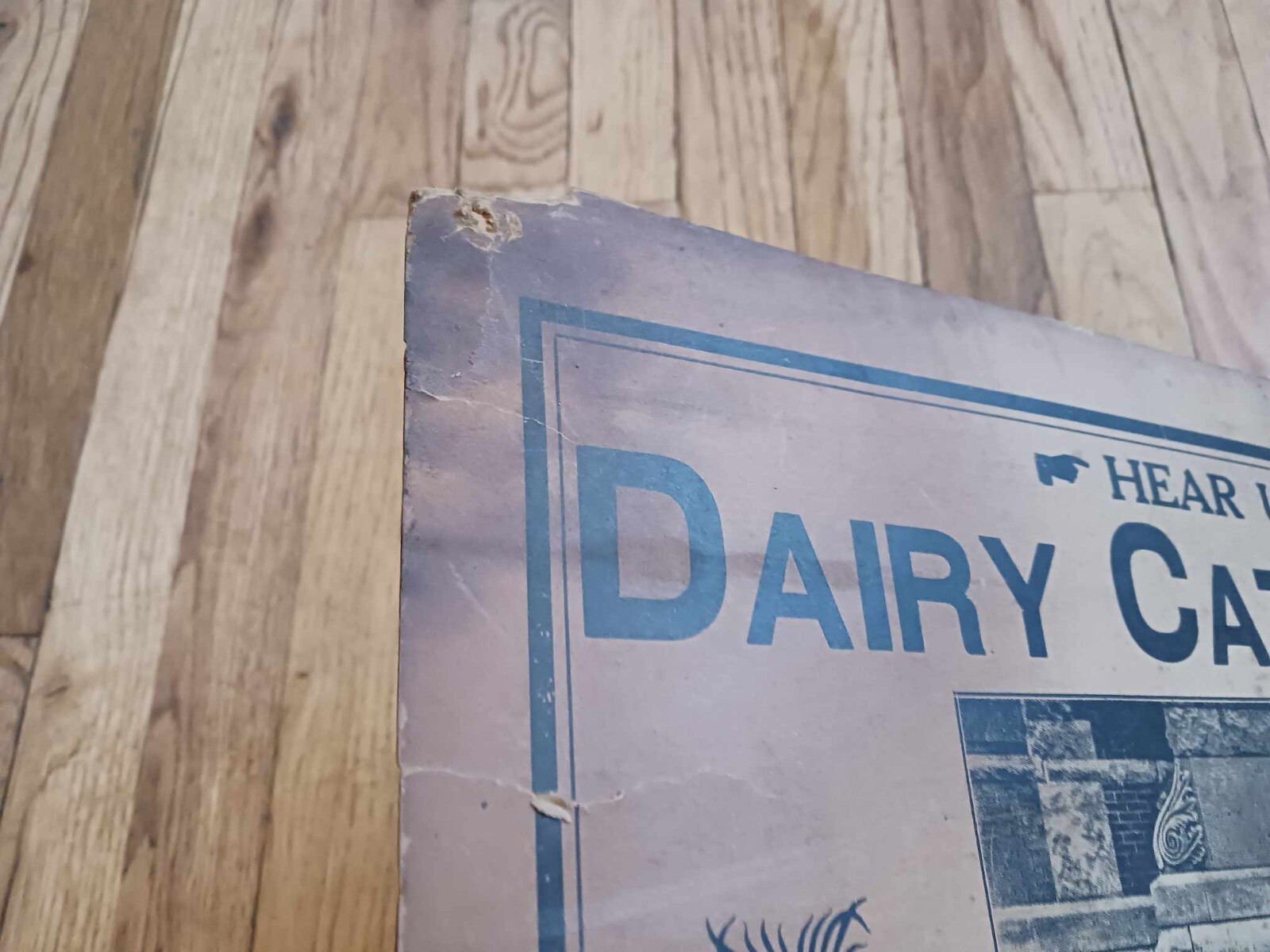 1925 DAIRY CATTLE CONGRESS POSTER SIGN LEGION BAND WATERLOO ACKLEY IOWA 22&Prime; X 14