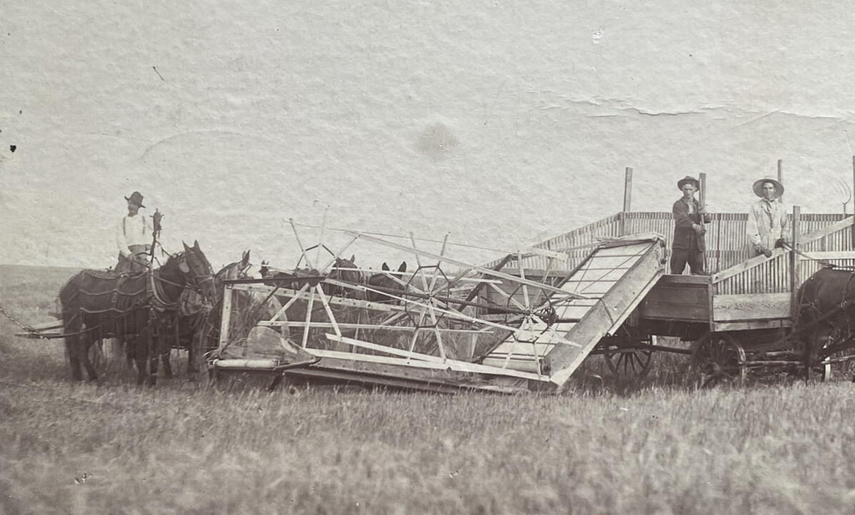 Vintage 5×7 Cabinet Photo ~Antique Farm Machinery, Agriculture Americana