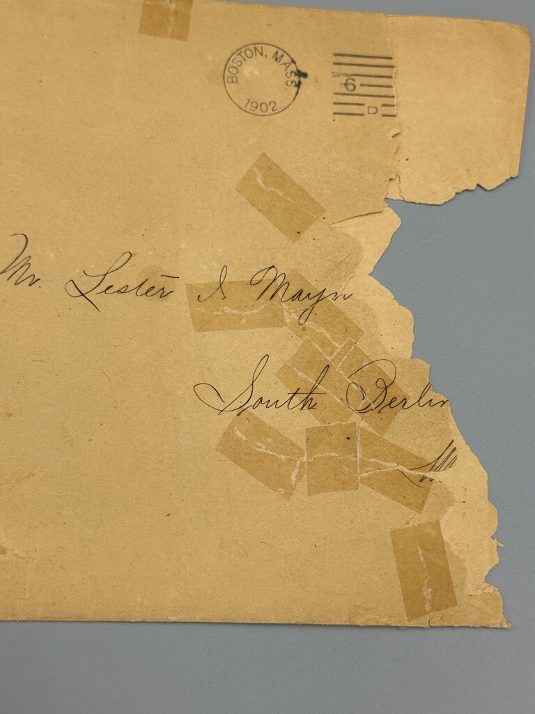 1902 AMES PLOW Antique FARM Illustrated Advertising POSTAL COVER Large Envelope
