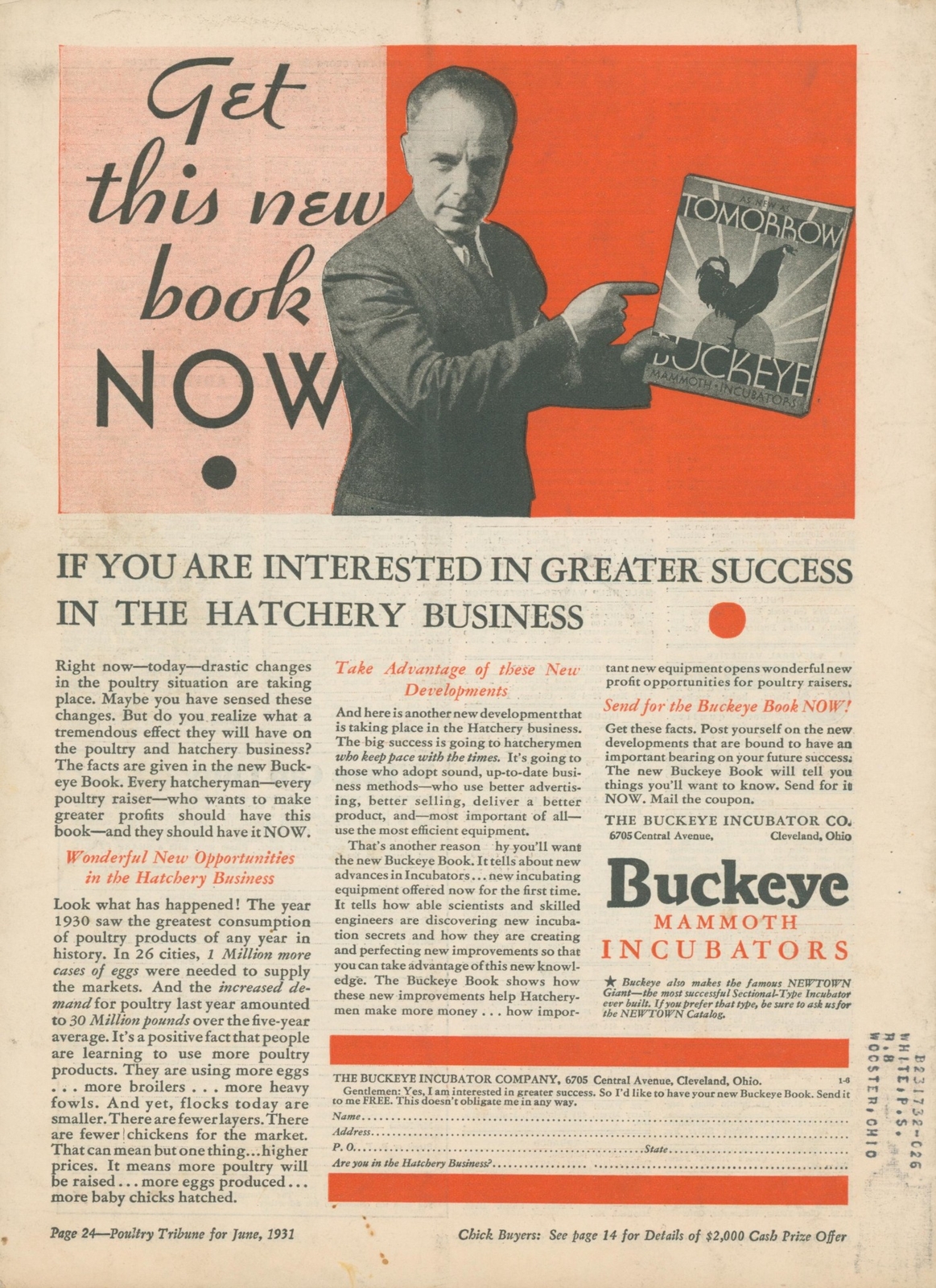1931 June Poultry Tribune Chicken Farm Eggs Coop Chicks Advertising Magazine USA