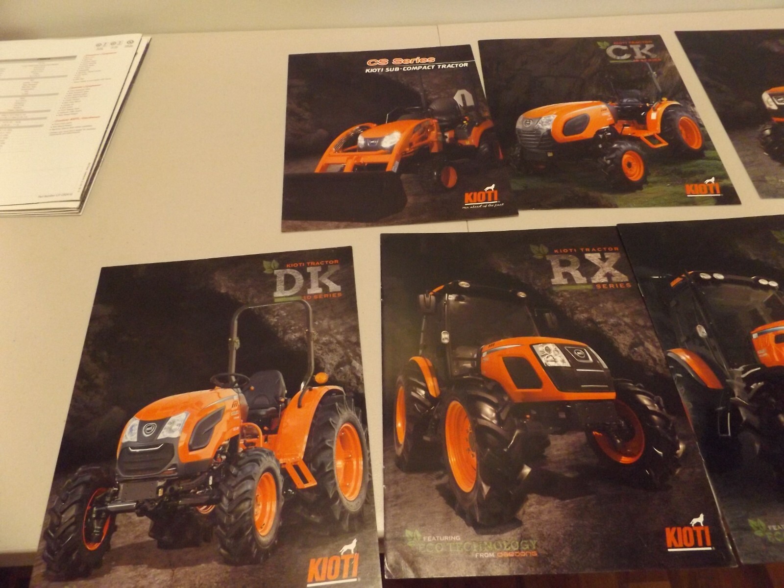 7-pc. KIOTI COMPACT, SUB-COMPACT, UTILITY TRACTORS, 2016