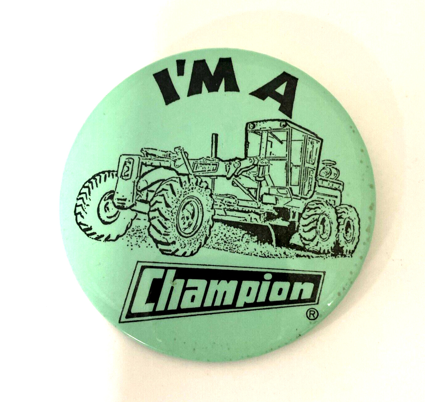 Vintage Champion Tractor Pinback (S2)