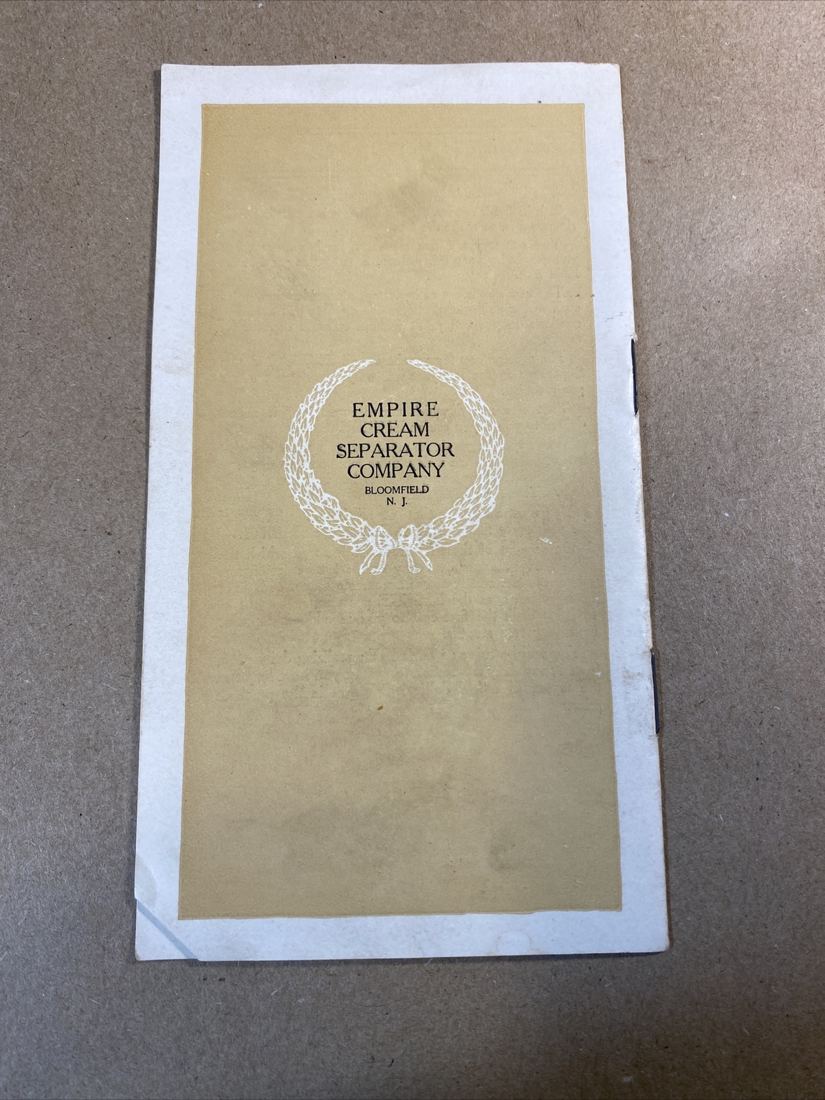 Rare-Empire Cream Separator Company Bloomfield NJ , Dairy, Milk,Ag/farm Ad