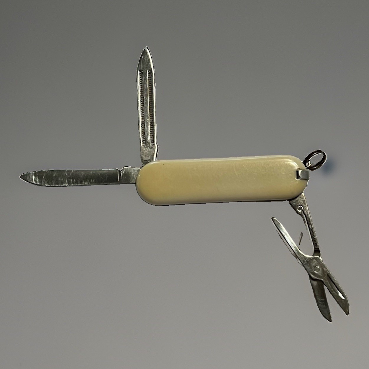 Mantis Tiller Advertising Keychain Mini Pocket Knife Blade File Scissors Tool