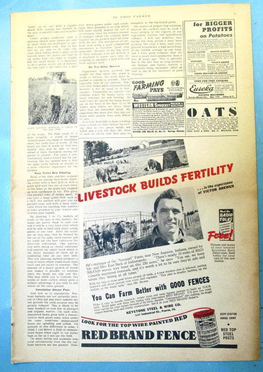 Oriininal Fencing Ad Photo Endorsed by Victor Brewer, Marion County Indiana