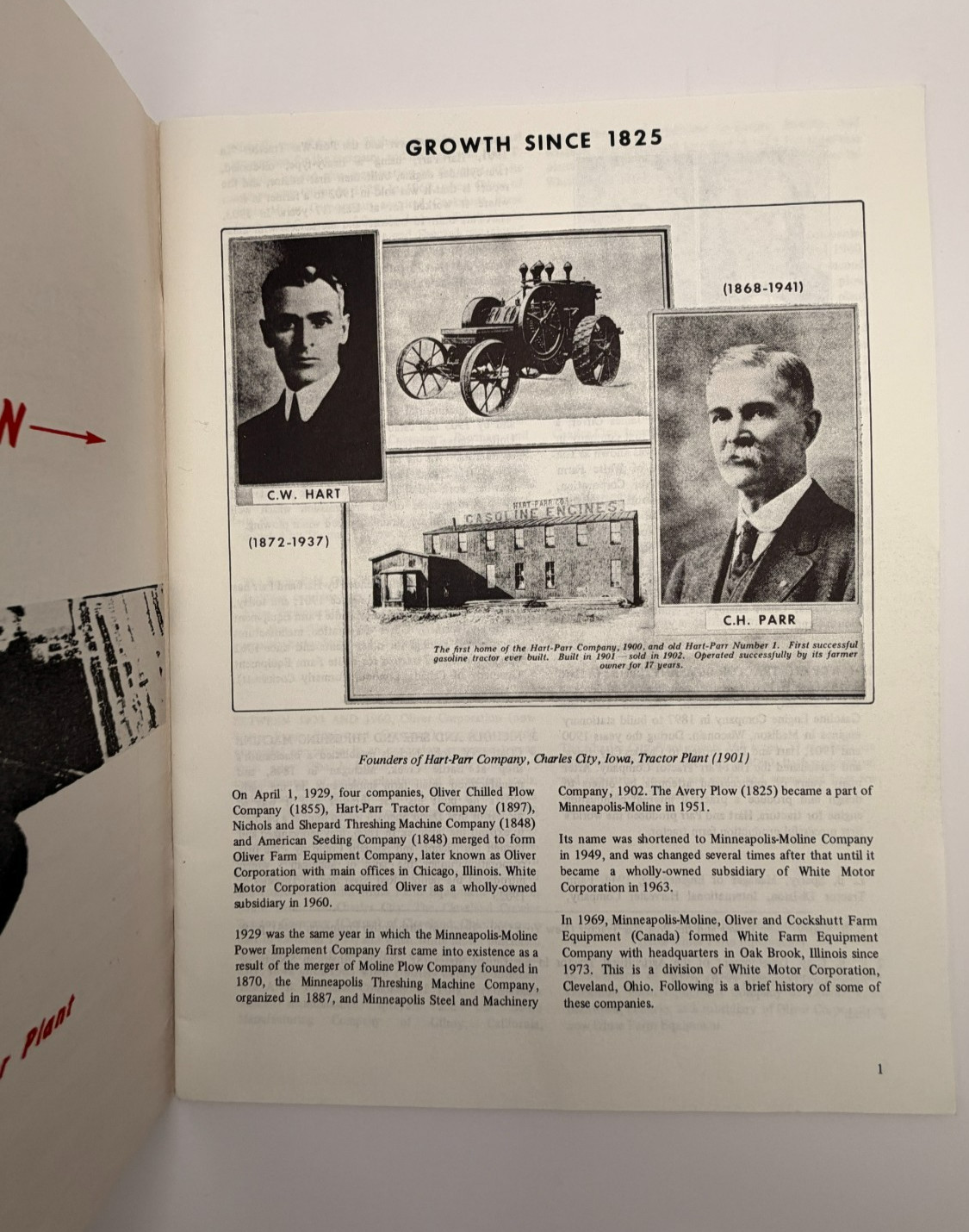 Vintage White Field Boss Tractor Booklet Progress in Tractor Power 1898