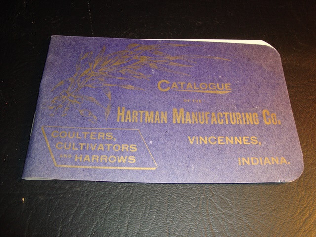 Circa 1895 Hartman Farm Machinery Manufacturing Catalog, Vincennes, Indiana