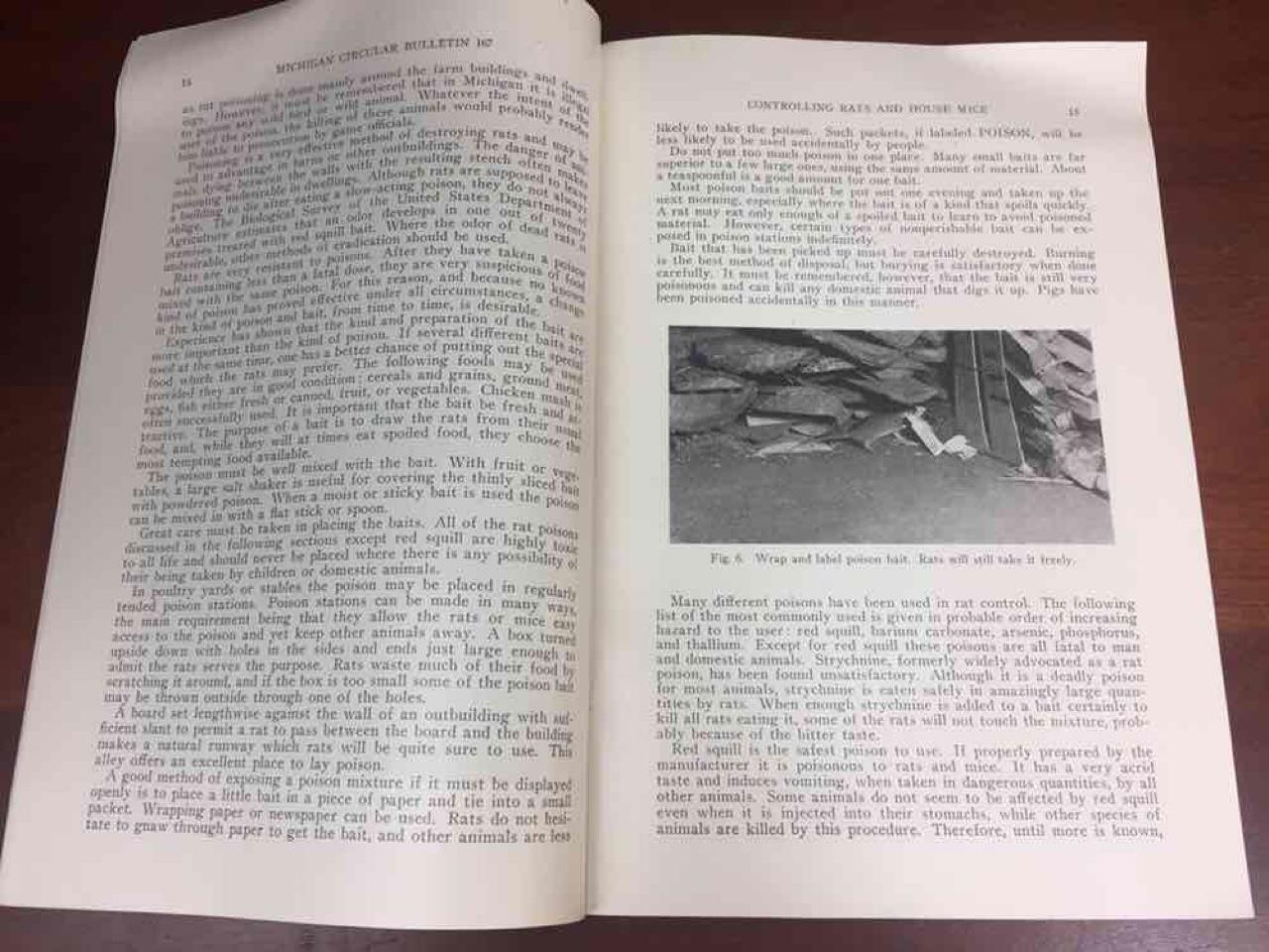 Vintage 1939 MSU Michigan State College Controlling Rats and House Mice 32 pages