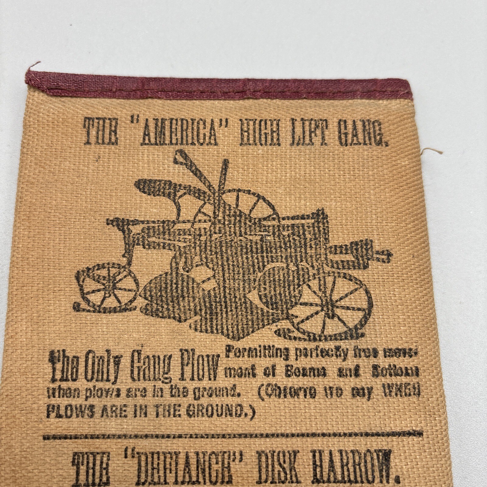 Antique Rock Island Plow Advert. Canvas Notebook & I.O.O.F Resume Schaller, IA