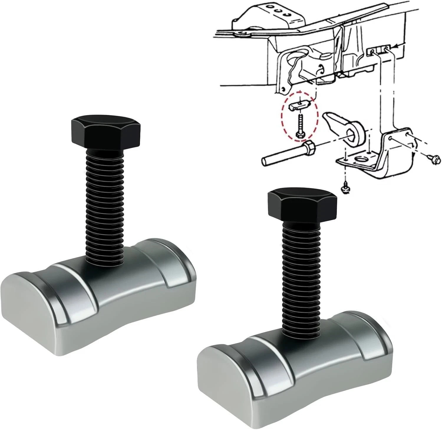 Torsion Bar Adjustment Bolt and Lock Nut Fit for Chevrolet Silverado Tahoe GM…