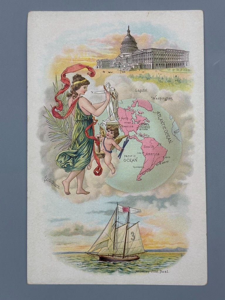 1880s Globe FARM Advertise EMERSON TALCOTT Cultivator 4 DALLAS Texas TRADE CARD