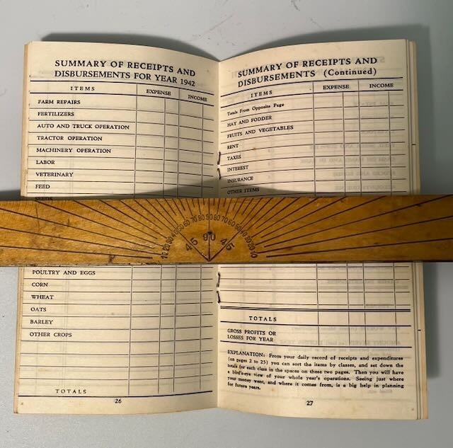 1942 Continental Farm & Livestock Record Book Unused Kokomo IN Steel Advertising