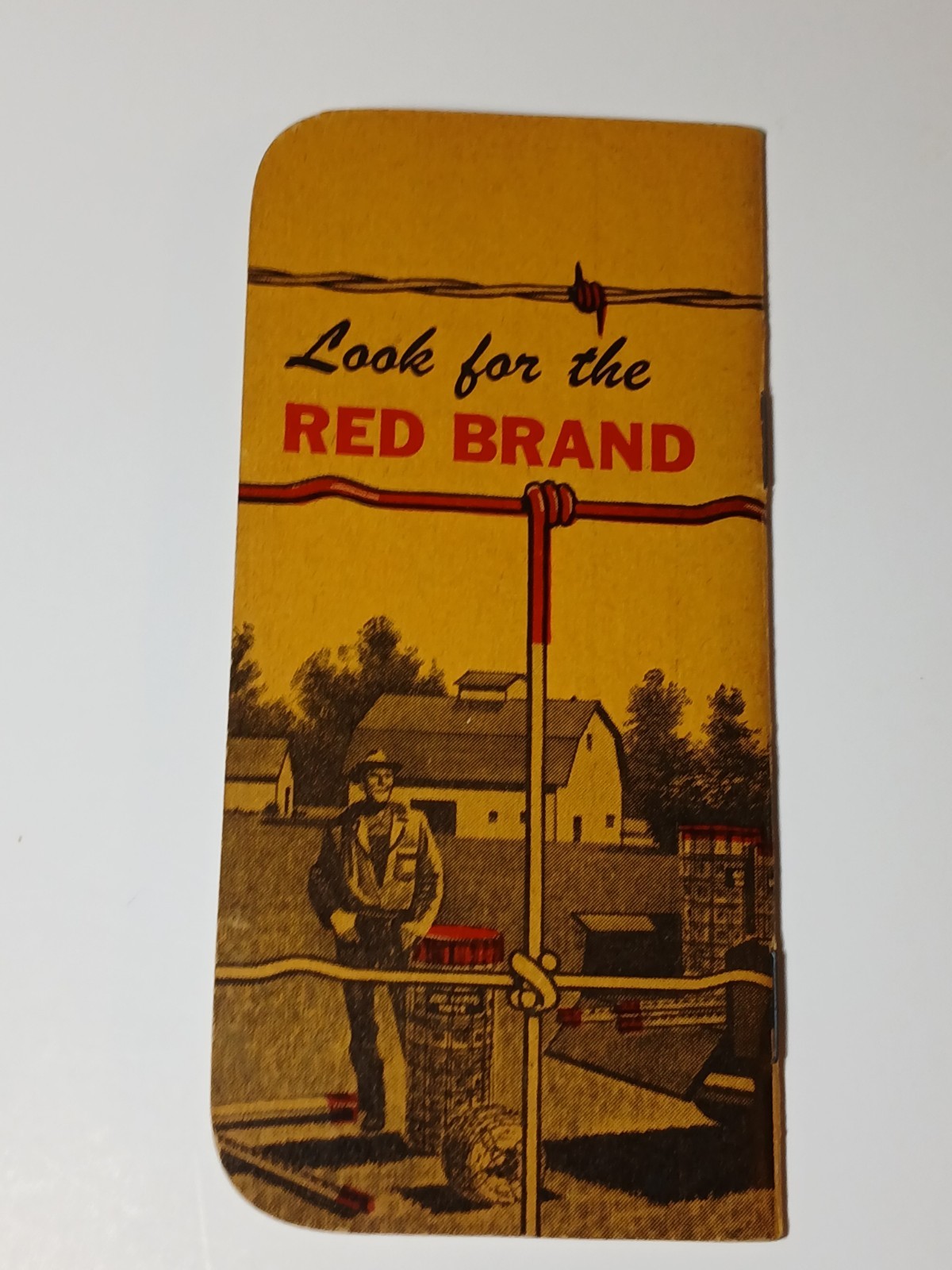 1950s Vintage RED Brand Fence Ledger Book Bluhm Lumber Company Smithton Missouri