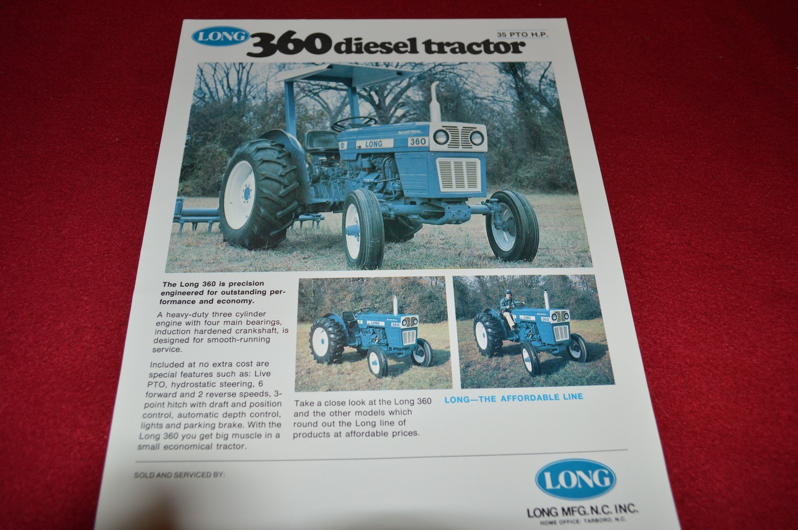 Long 360 Diesel Tractor Dealers Brochure 2166 LCOH