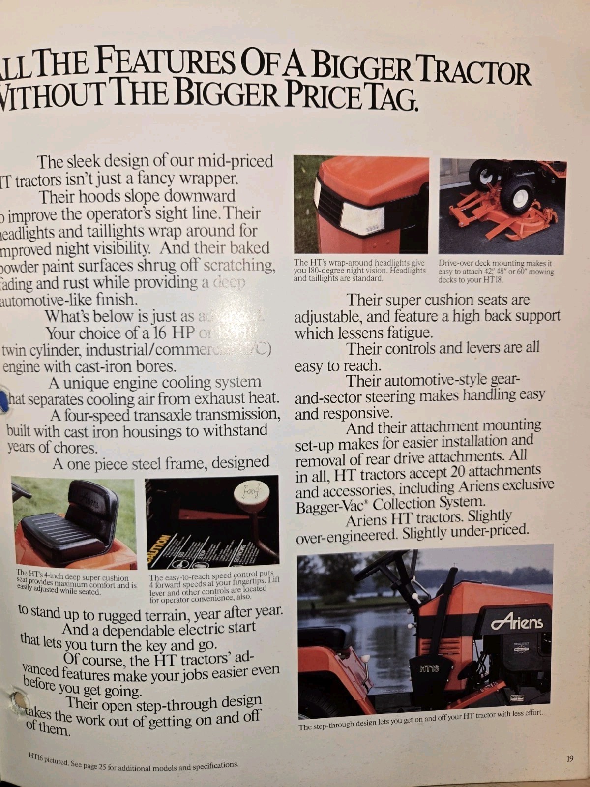 1987 ARIENS DEALERSHIP ADVERTISING BROCHURES SNOW THROWERS