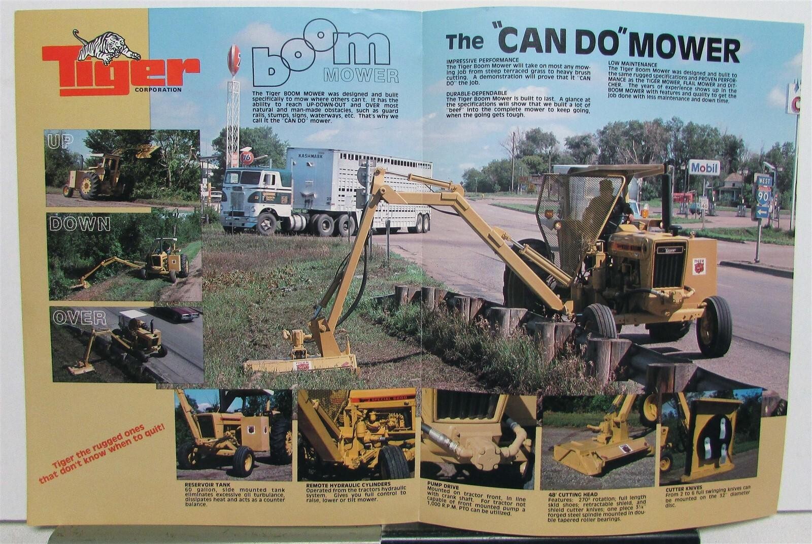 1980s Tiger Boom Can Do Mower Specifications Agricultural Sales Folder