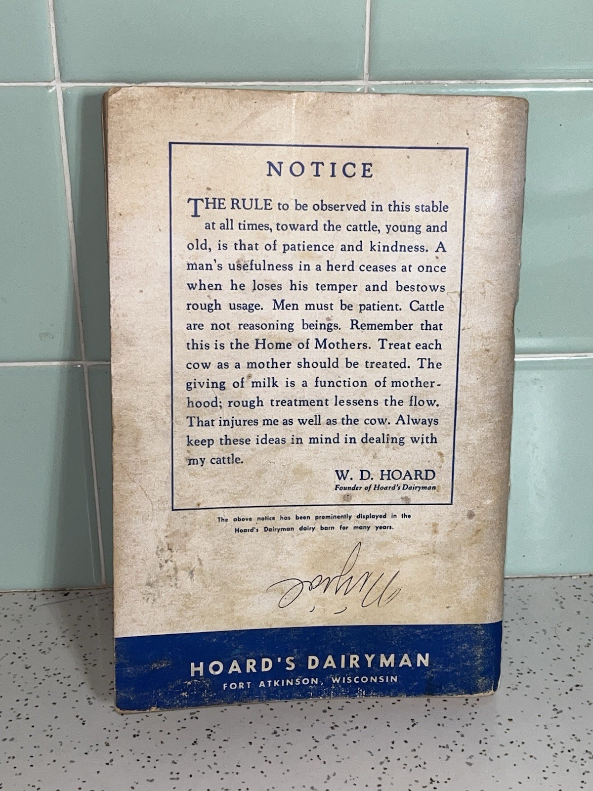 Herd Health Guide 1967 Published By Hoard&rsquo;s Dairyman Fort Atkinson, WI BOOKLET
