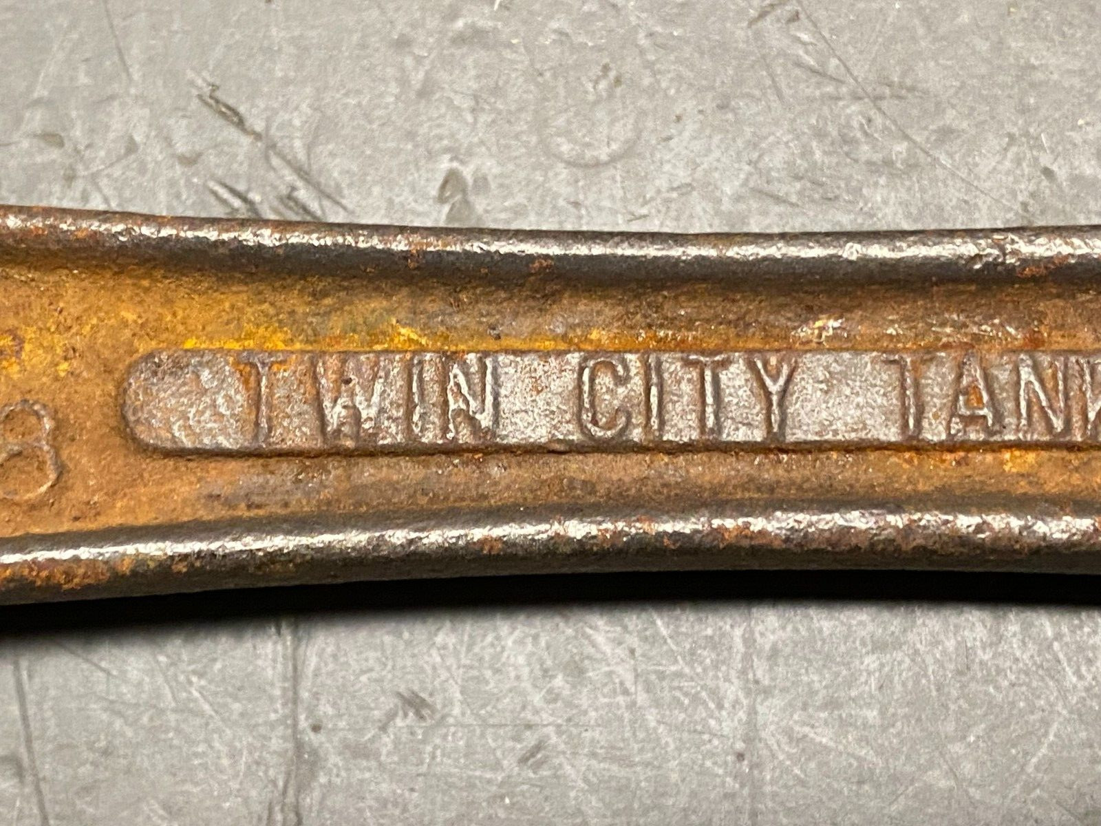 TWIN CITY TANK & SILO Vintage Wrench FARM Industrial Bung Wrench MINNEAPOLIS MN