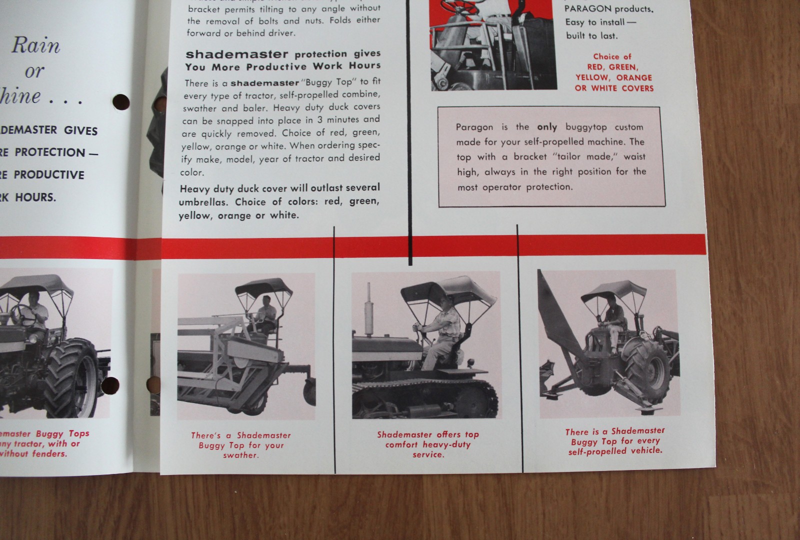 Vintage 1963 1964 Paragon Farm Tractor Heater Cab Top Brochure Garden Catalog
