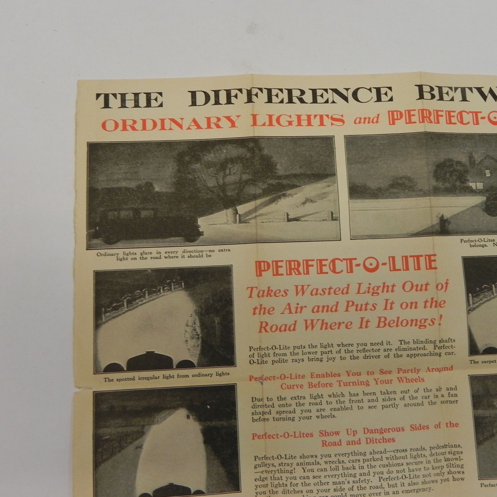VINTAGE 1930S PERFECTO LITE SALES BROCHURE MAILOUT JOBBER DEALERSHIP AD