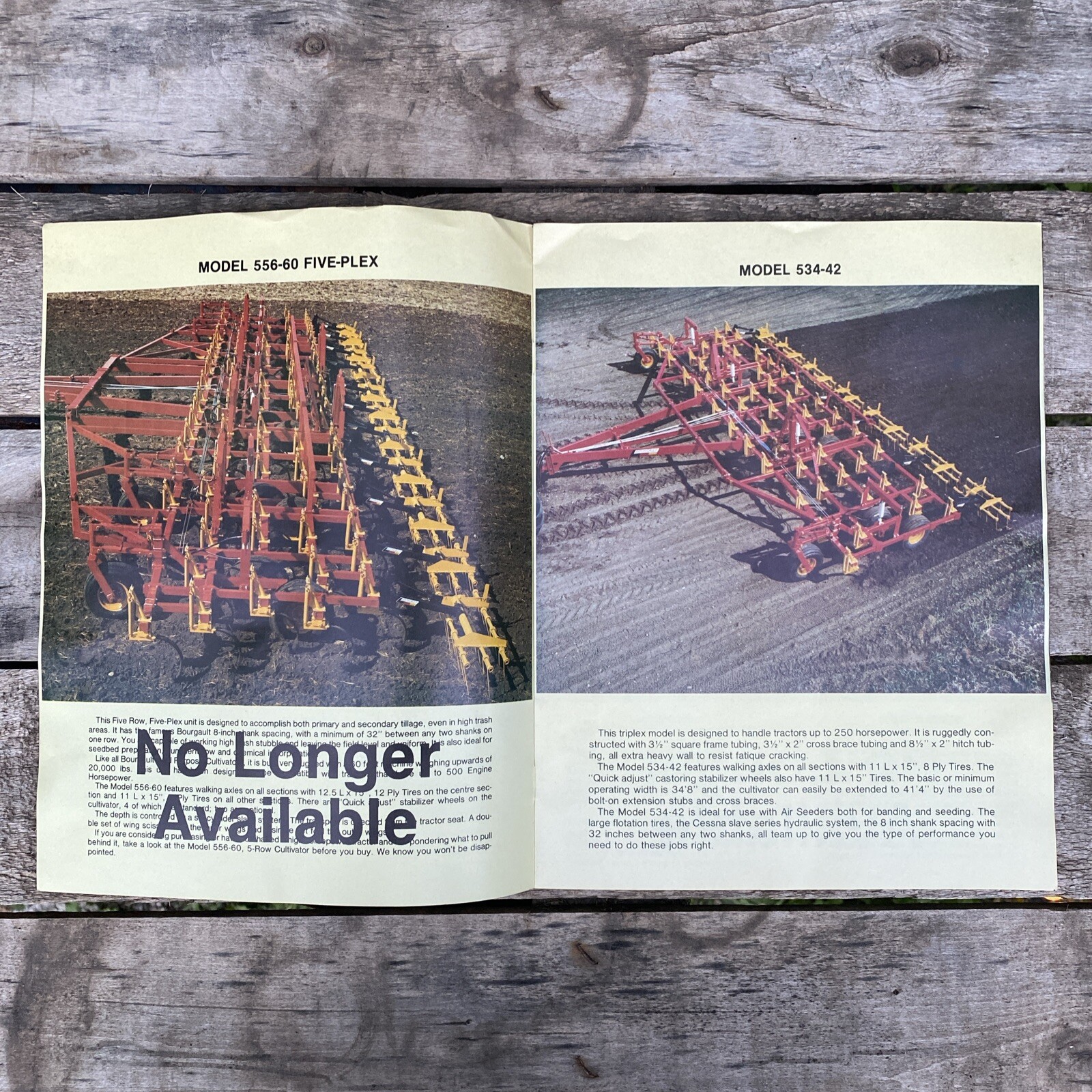 Bourgault Sales Brochure Dual-Purpose Cultivators 5 Row Series F.P. Bourgault In