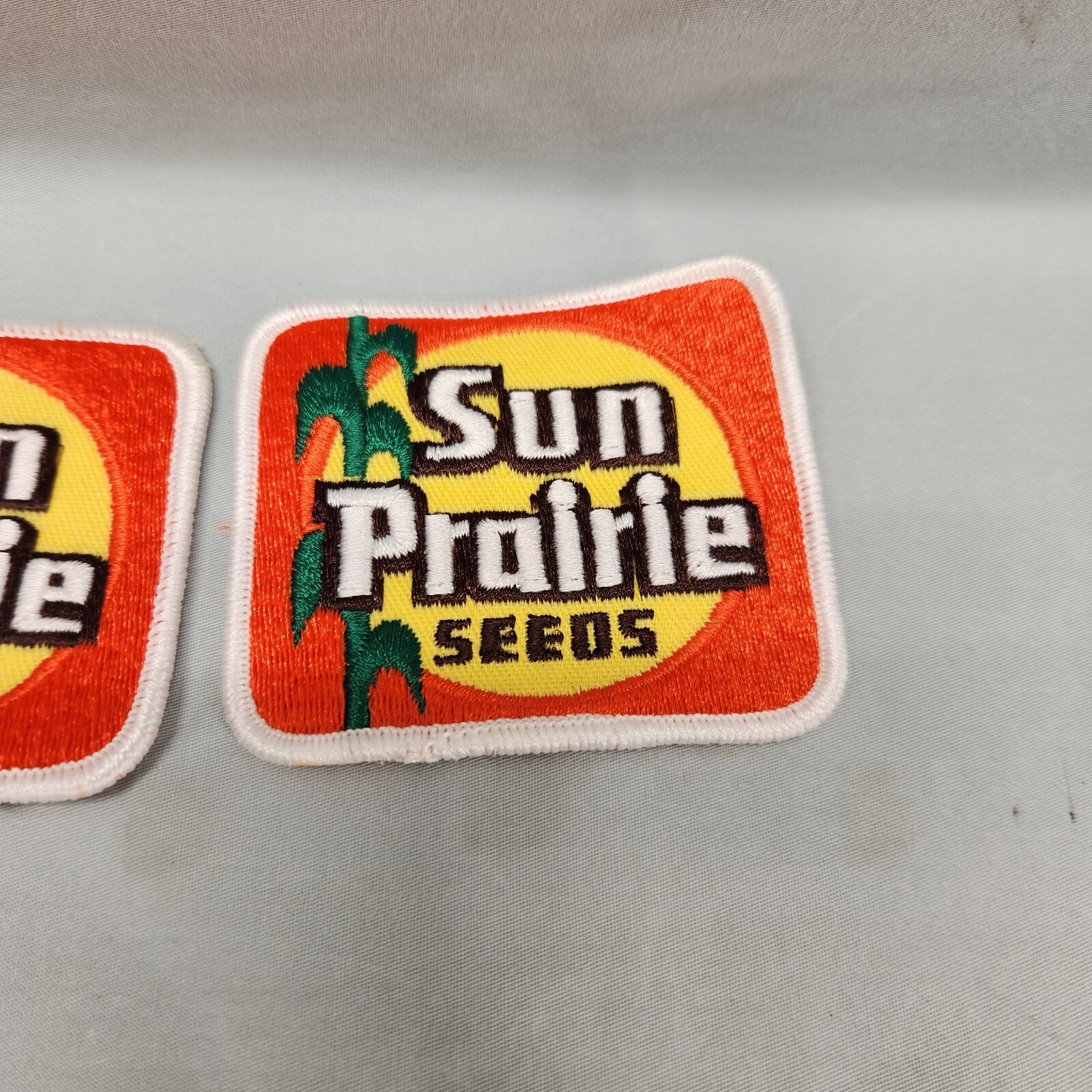 Sun Prairie Seeds Embroidered Patch – NOS – Vintage – Unused – 1970s Lot Of 2