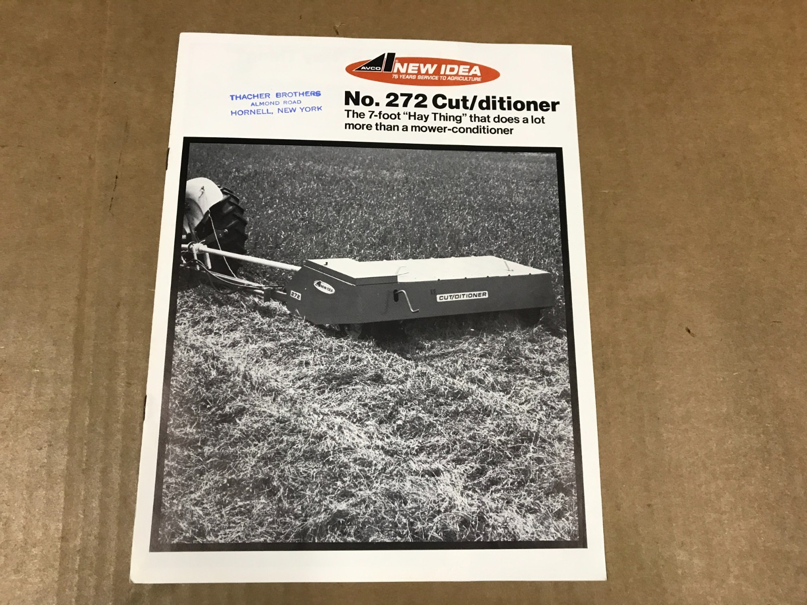 Vintage New Idea Farm Equipment – No. 272 Cut/ditioner Salesman Brochure