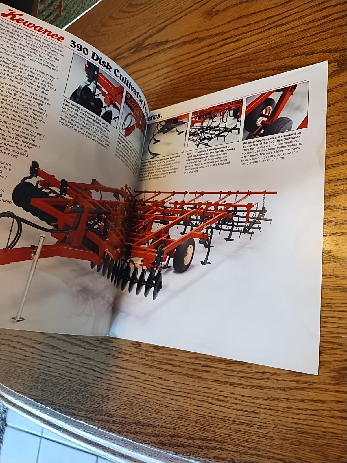 Vtg Kewanee 390 Disk Cultivator Sales Brochure Ag Ad Illinois Allied Products