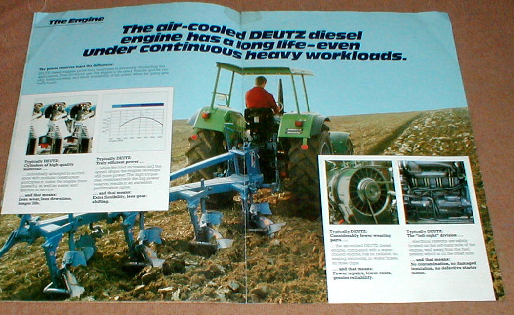 Deutz Fahr D 6807 Tractor Dealer Full Color 8 Page Brochure August 1980