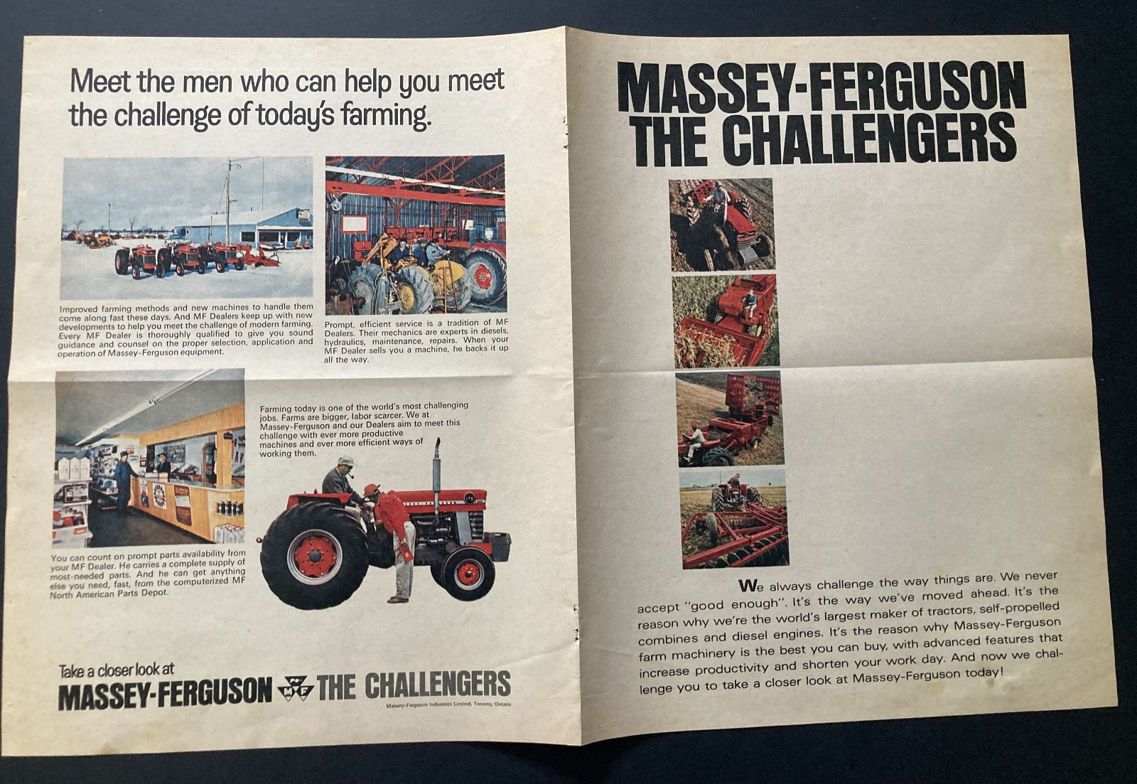 1960&rsquo;S ? CANADA CANADIAN TRACTOR AD MASSEY FERGUSON 165 2 PAGE AD